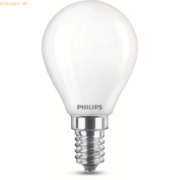 Signify Philips LED classic Lampe 40W E14 Tropf Warmw 470lm matt 2erP