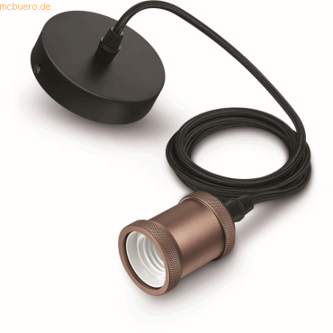 8718699624057 - Philips Vintage Schnurpendel E27 Fass Rosegold Baldachin Schw