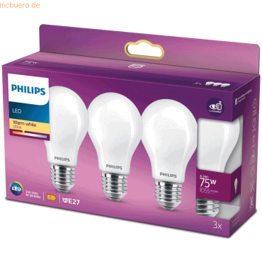 8719514266735 - Lighting 26673500 led eek e (a - g) E27 85 w = 75 w Warmweiß (ø x l) 6 cm x 104 cm 3 St - Philips