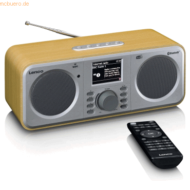 Lenco Lenco DIR-141WD Stereo internet Radio mit DAB+, FM (Holz)