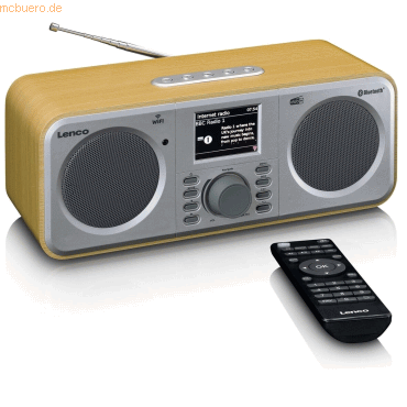 Lenco LENCO DIR-141WD Stereo internet Radio mit DAB+, FM, Holz