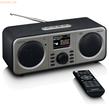 Lenco Lenco DIR-141BK Stereo internet Radio mit DAB+, FM (Schwarz)