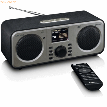 Lenco LENCO DIR-141BK Stereo internet Radio mit DAB+, FM, schwarz