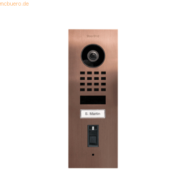 DoorBird DoorBird IP Video Türstation D1101FV Fingerpr. Edels., Bronze