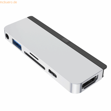 6941921145835 - HD319B-SILVER USB-C® Dockingstation HyperDrive 6-in-1 USB-C Hub for iPad Pro Air Passend für Marke Apple Universal USB-C® Power Delivery integrierter