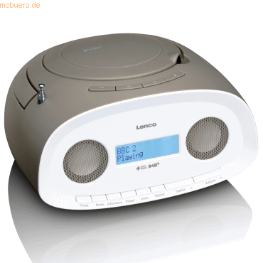 Lenco Lenco SCD-69TP DAB Radio Boombox CD Player, Taupe
