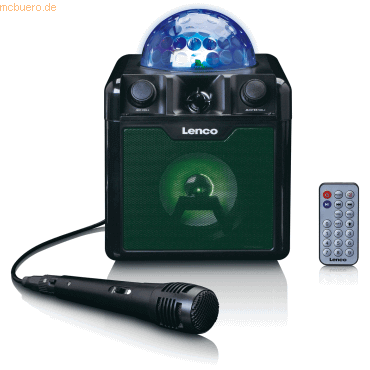 Lenco Lenco BTC-055BK Karaoke Lautsprecher mit Bluetooth u. Mikrofon