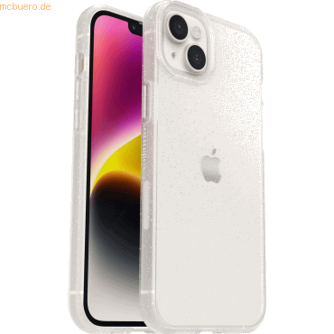 0840262384940 - React Series - Hintere Abdeckung für Mobiltelefon - antimikrobiell - Polycarbonat Kunstfaser - Sternenstaub (farbloser Glitzer) - für Apple iPhone 14 Plus