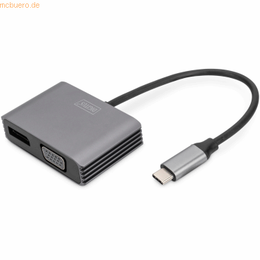 Assmann Digitus USB Type-C 4K 2in1 DisplayPort + VGA Grafik-Adapter