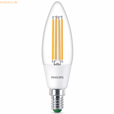 Signify Philips Classic LED-A-Label Lampe 40W E14 Warmweiß klar Kerze