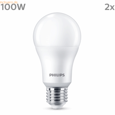 8719514451377 - Philips LED classic Lampe 100W E27 Warmweiß 1521lm matt 2er P