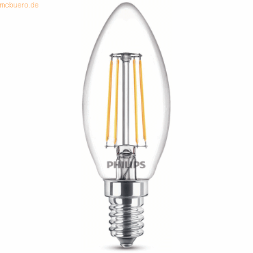 Signify Philips LED classic Lampe 40W E14 Kerze 470lm klar 1er P