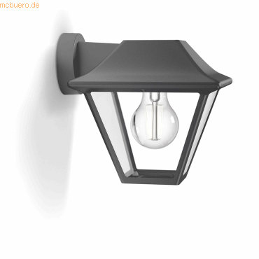 8719514417571 - Wandleuchte Alpenglow in Anthrazit E27 IP44 - black - Philips 8719514417571 - Wandleuchte Alpenglow in Anthrazit E27 IP44 - black - Philips