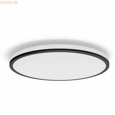 8719514431928 - Led Deckenleuchte Ozziet in Schwarz 18W 1800lm 2700K - black - Philips