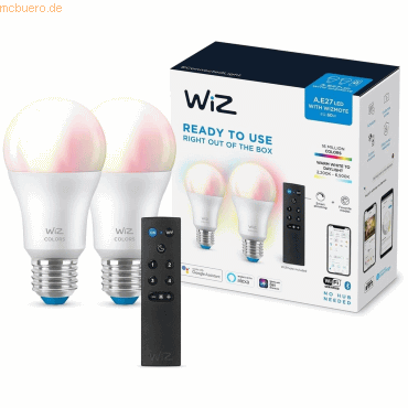 Signify WiZ White&Color 60W E27 Standardf Tunable matt wirelessdim 2er