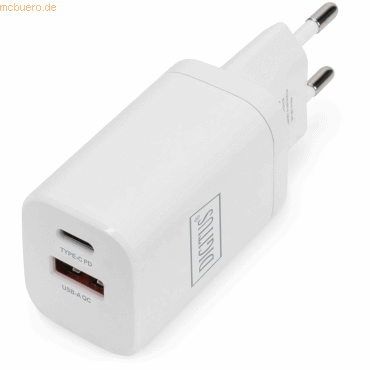 Assmann Digitus USB Ladegerät 1x USB-A / 1x USB-C, 30W