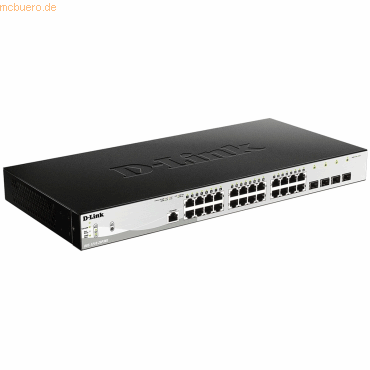 0790069467585 - D-Link DGS 1210-28P ME - Switch - managed - 24 x 10 100 1000 (PoE) + 4 x Gigabit SFP - an Rack montierbar - PoE (193 W)