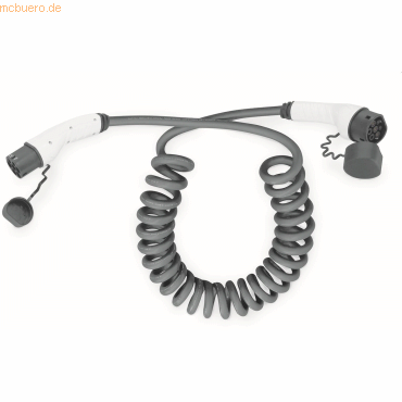 Assmann DIGITUS KFZ-Spiral-Ladekabel für Elektroautos&PHEV -5 m- Typ 2