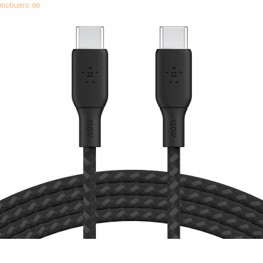 0745883842100 - BOOST CHARGE - USB-Kabel - 24 pin USB-C (M) zu 24 pin USB-C (M) - 2 m - Schwarz - für Apple 109-inch iPad Air  Google Pixel 5 Pixel 6  Samsung Galaxy Note20 S21 S21 5G S22