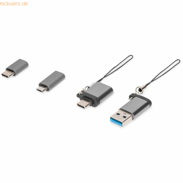 4016032481195 - - Digitus usb Adapter [1x usb-a usb-c® Micro-USB - 1x usb-a usb-c® Micro-USB] DB-300510-000-G