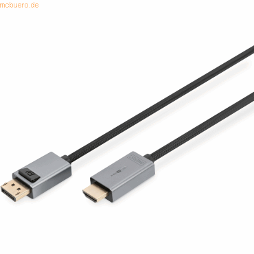 Assmann DIGITUS 4K DisplayPort Adapterkabel, DP - HDMI Typ A,1,8m