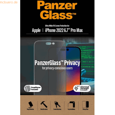 PanzerGlass PanzerGlass Apple iPhone 14 Pro Max UWF Privacy AB Applica