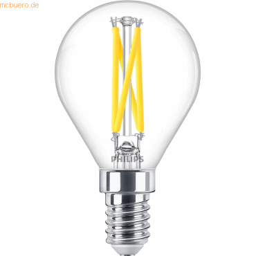 Signify Philips LED classic WarmGlow Tropfenlampe 25W E14 Klar dimmbar