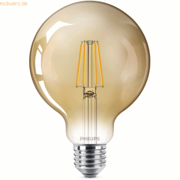 8718699673604 - Led Lampe ersetzt 35W E27 Globe G93 klar -Vintage goldweiß 400 Lumen nicht dimmbar 1er Pack [Gebraucht - Akzeptabel] - yellow - Philips