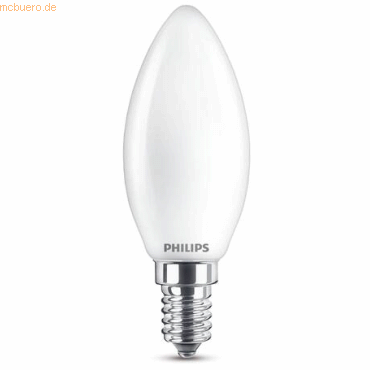 Signify Philips LED classic Lampe 60W E14 Kerze warmw 806lm matt 1er P