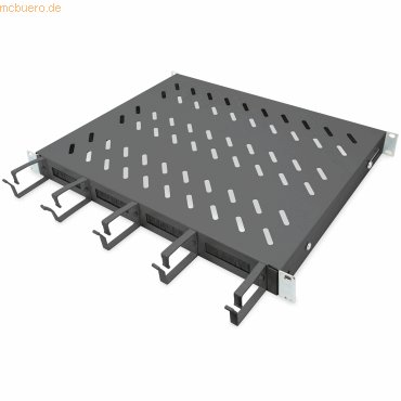 4016032483489 - Fachboden 19-Schränke festeinbau für 600mm Tiefe bis 120kg 1HE inkl Kabelmanagement RAL9005 schwarz (DN-97681) 4016032483489 - Fachboden 19-Schränke festeinbau für 600mm Tiefe bis 120kg 1HE inkl Kabelmanagement RAL9005 schwarz (DN-97681)