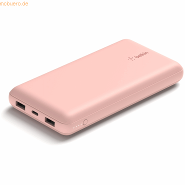 Belkin Belkin BOOST CHARGE Powerbank, 20.000mAh 15W, USB-A & -C, rosa