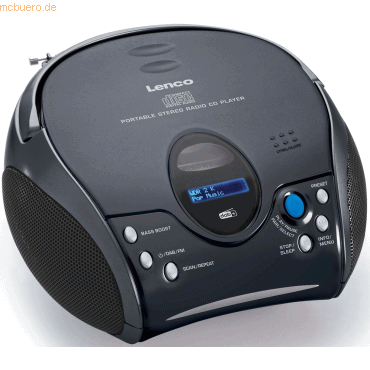 Lenco Lenco SCD-24DAB BK - Tragbares DAB+-Radio, Schwarz