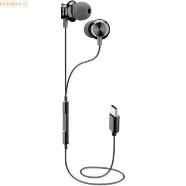 8018080353970 - USB-C In Ear Kopfhörer mit Mikrofon Schwarz