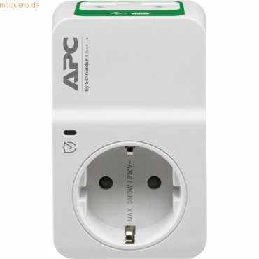 Schneider Electric APC Essential SurgeArrest 1 Outlet 230V 2 Port USB
