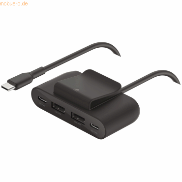 Belkin Belkin 4-Port USB-Splitter 2x USB-C,2xUSB-A, max.30 W, schwarz