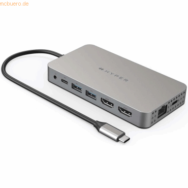 Targus Hyper HyperDrive Duel HDMI 10-in1 Travel Dock for M1 MacBook