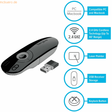 Targus Targus Laptop Laser Presentation Remote Black