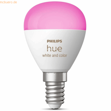 Signify Philips Hue White&Col. Amb. E14 Luster Tropf Einzeplack 470lm
