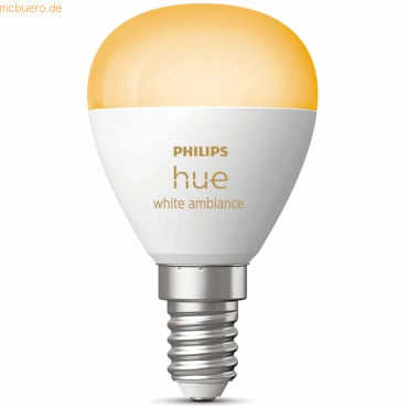 Signify Philips Hue White Amb. E14 Luster Tropfen Einzelpack 470lm