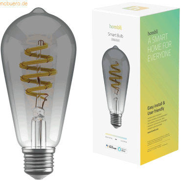 8719323918153 - Hombli smarte Filament Glühbirne ST64 E27 CCT Smokey 8719323918153 - Hombli smarte Filament Glühbirne ST64 E27 CCT Smokey