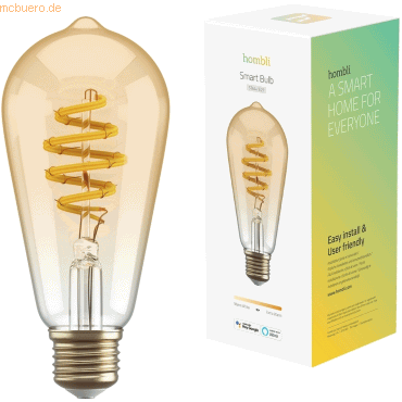 8719323918139 - Hombli smarte Filament Glühbirne ST64 E27 CCT Amber