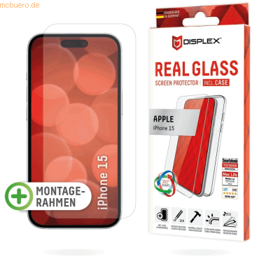 E.V.I. DISPLEX Real Glass + Case Set iPhone 15