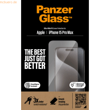 PanzerGlass PanzerGlass iPhone 15 Pro Max, UWF w. EasyAligner