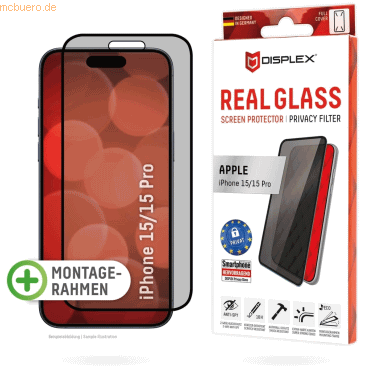 E.V.I. DISPLEX Privacy Glass iPhone 15/15 Pro