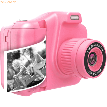 5706751072499 - Kinderkamera Full HD mit Drucker - Selfie-Kamera - 48MP - Digitalkamera Kinder - Foto und Video - Spiele - KPC1370 - Pink