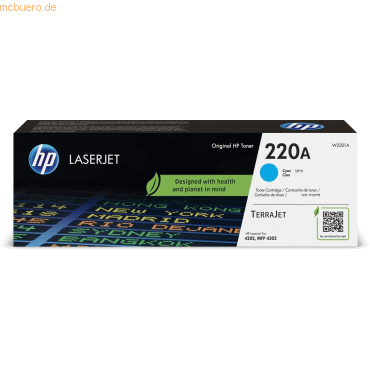 Hewlett Packard HP 220A Cyan Original LaserJet-Tonerkartusche