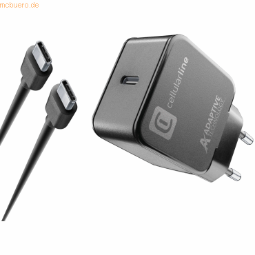 8018080434778 - CELLULAR LINE USB-C Charger Kit Ladegerät Samsung 15 W Schwarz