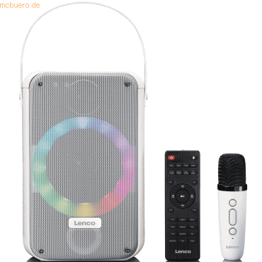 Lenco LENCO BTC-060 Bluetooth-Lautsprecher Karaokefunktion weiß