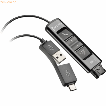 0197029650061 - Poly DA85 Wideband QD auf USB-Adapter (USB-A & USB-C) 0197029650061 - Poly DA85 Wideband QD auf USB-Adapter (USB-A & USB-C)