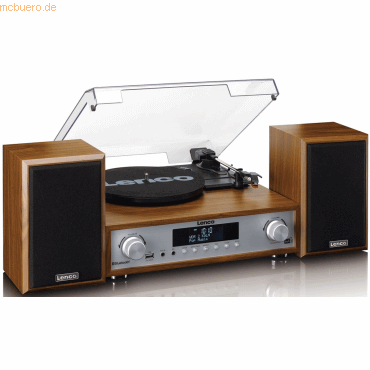 Lenco LENCO MC-160WD Hifi-Set DAB+, FM-Radio, Plattenspieler und BT